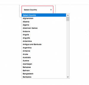 Country Drop Down