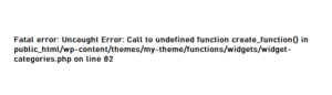 Call to undefined function create_function